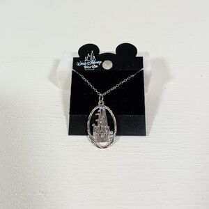 Vintage Walt Disney Productions Sterling Silver Cinderella Castle Necklace .925